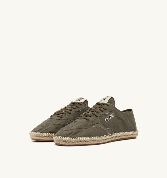 SANDY ESPADRILLES IN MILITARY CANVAS