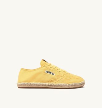 SANDY ESPADRILLES IN PASTEL YELLOW CANVAS