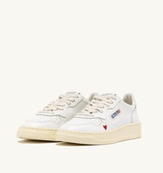 SNEAKERS MEDALIST ‘LOVE’ IN WHITE AND RED LEATHER