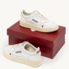 SNEAKERS MEDALIST ‘LOVE’ IN WHITE AND RED LEATHER