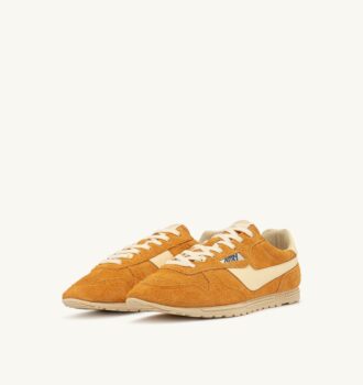 SNEAKERS WINDSPIN IN SUEDE AND LEATHER COLOR CADMIUM AND RUTABAGA