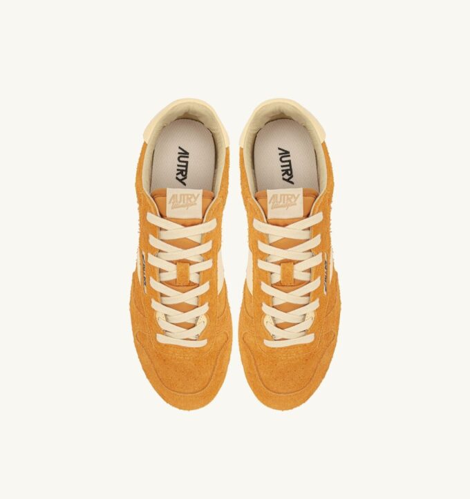 SNEAKERS WINDSPIN IN SUEDE AND LEATHER COLOR CADMIUM AND RUTABAGA SNEAKERS WINDSPIN IN SUEDE AND LEATHER COLOR CADMIUM AND RUTABAGA