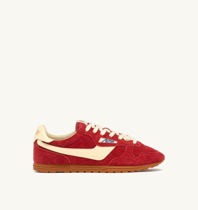 SNEAKERS WINDSPIN IN SUEDE AND LEATHER COLOR IMPERIAL RED AND RUTABAGA SNEAKERS WINDSPIN IN SUEDE AND LEATHER COLOR IMPERIAL RED AND RUTABAGA