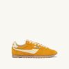 SNEAKERS WINDSPIN IN SUEDE AND LEATHER COLOR MINERAL YELLOW AND RUTABAGA