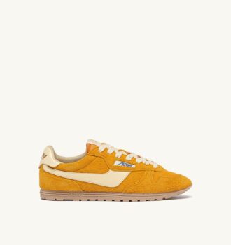SNEAKERS WINDSPIN IN SUEDE AND LEATHER COLOR MINERAL YELLOW AND RUTABAGA