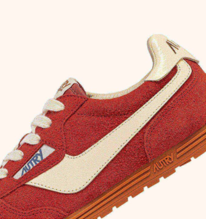 SNEAKERS WINDSPIN IN SUEDE AND LEATHER COLOR PARROT AND RUTABAGA