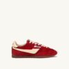 SNEAKERS WINDSPIN IN SUEDE AND LEATHER COLOR RUBY AND RUTABAGA