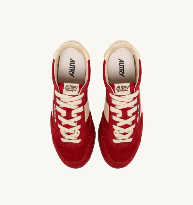 SNEAKERS WINDSPIN IN SUEDE AND LEATHER COLOR RUBY AND RUTABAGA