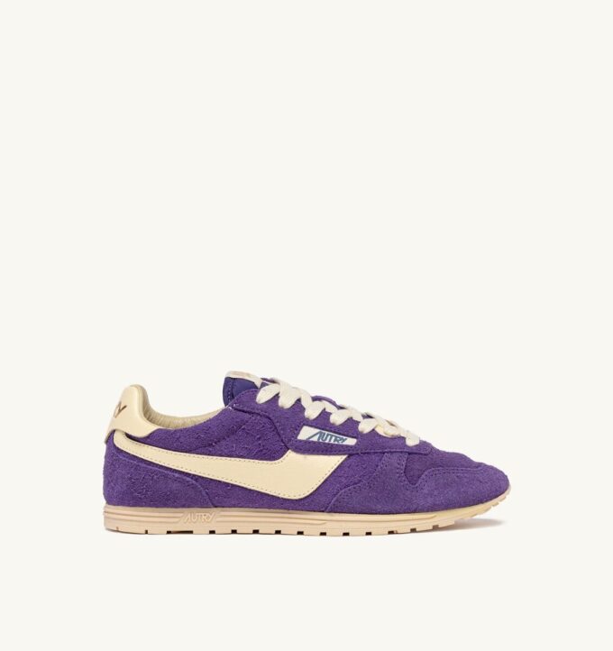 SNEAKERS WINDSPIN IN SUEDE AND LEATHER COLOR ULTRAVIOLET AND RUTABAGA