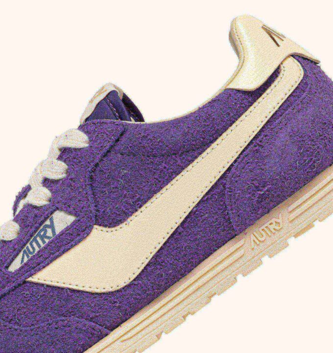 SNEAKERS WINDSPIN IN SUEDE AND LEATHER COLOR ULTRAVIOLET AND RUTABAGA