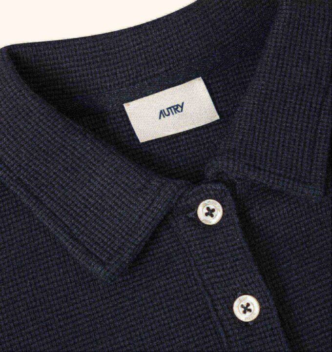 TONAL LOGO WAFFLE POLO MAN