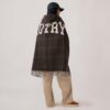 UNISEX CHECKED BLANKET WITH MAXI LOGO