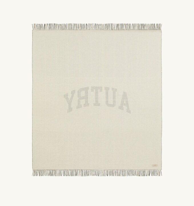 UNISEX CHECKED BLANKET WITH MAXI LOGO