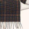 UNISEX CHECKED BLANKET WITH MAXI LOGO