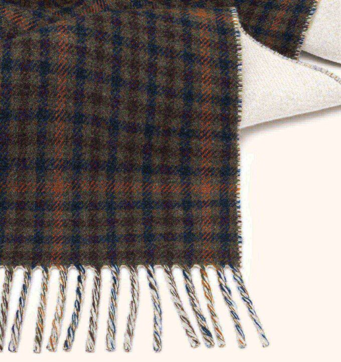 UNISEX CHECKED BLANKET WITH MAXI LOGO