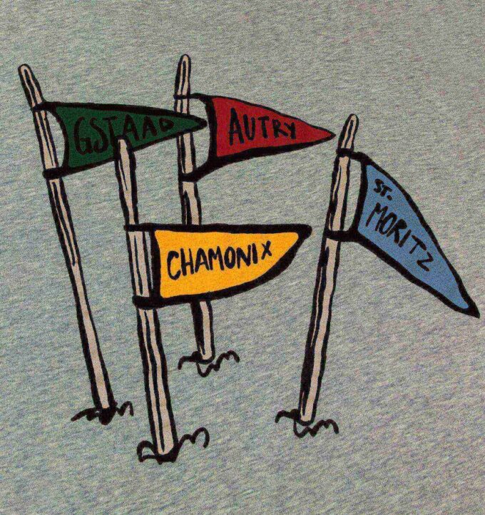 UNISEX FLAGS BACK GRAPHIC TEE