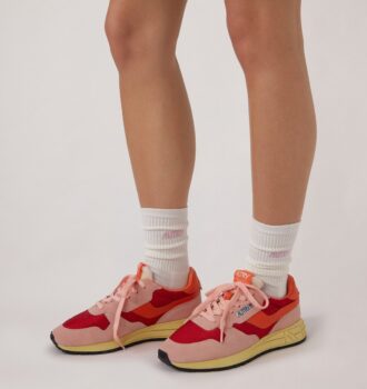 REELWIND LOW SNEAKERS IN BLOSSOM AND MOLTEN LAVA SUEDE AND MESH
