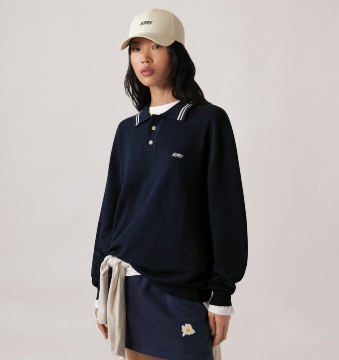 UNISEX KNIT WOOL POLO