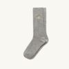 UNISEX RIBBED EMBROIDERED LOGO SOCK