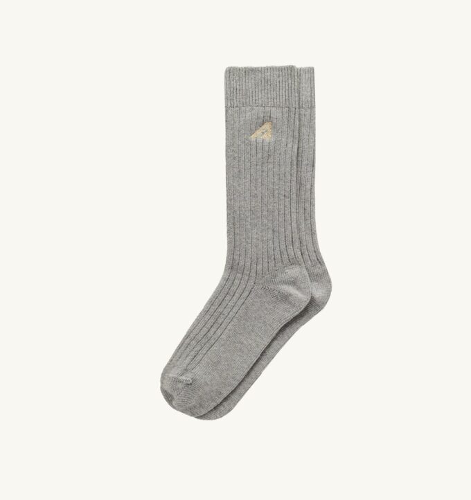 UNISEX RIBBED EMBROIDERED LOGO SOCK
