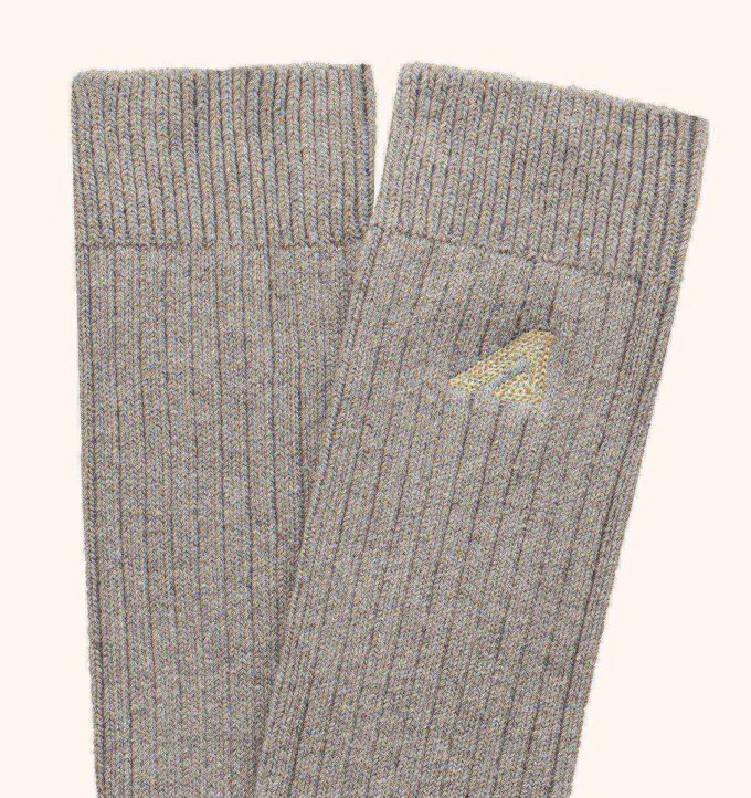 UNISEX RIBBED EMBROIDERED LOGO SOCK