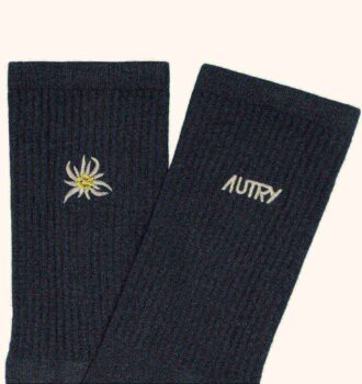 UNISEX RIBBED SOCKS WITH EDELWEISS LOGO