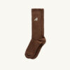UNISEX SOCKS IN BROWN KNITTED COTTON