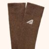 UNISEX SOCKS IN BROWN KNITTED COTTON