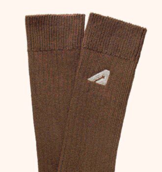UNISEX SOCKS IN BROWN KNITTED COTTON