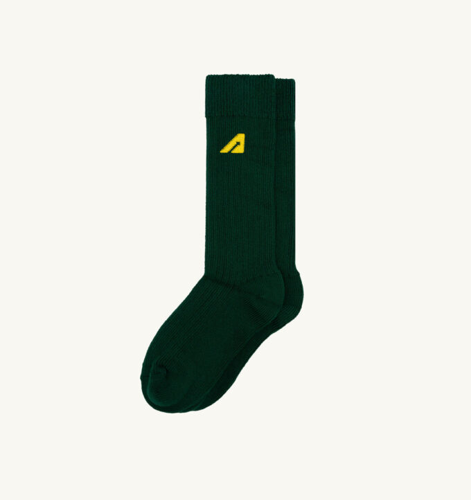 UNISEX SOCKS IN GREEN KNITTED COTTON