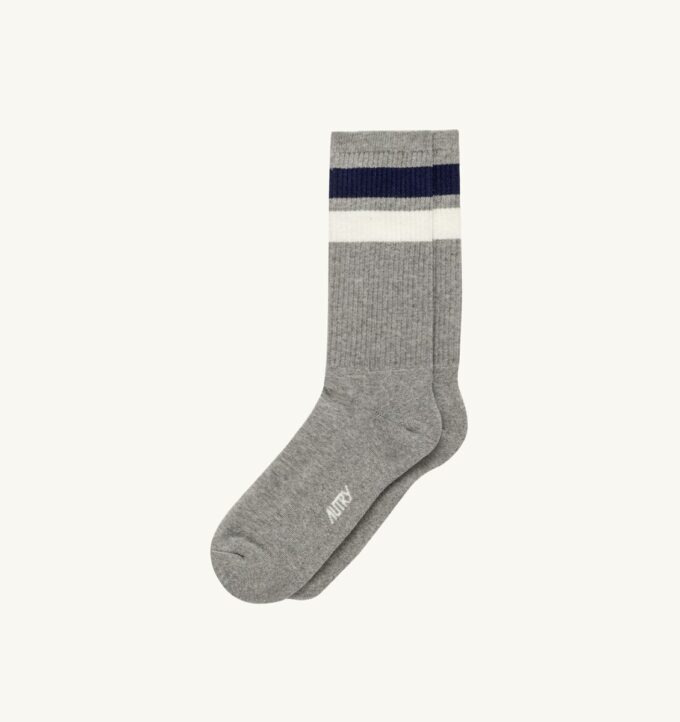 UNISEX STRIPED JACQUARD LOGO SOCK UNISEX STRIPED JACQUARD LOGO SOCK
