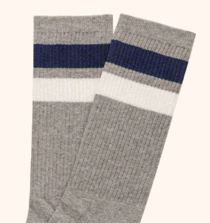 UNISEX STRIPED JACQUARD LOGO SOCK UNISEX STRIPED JACQUARD LOGO SOCK