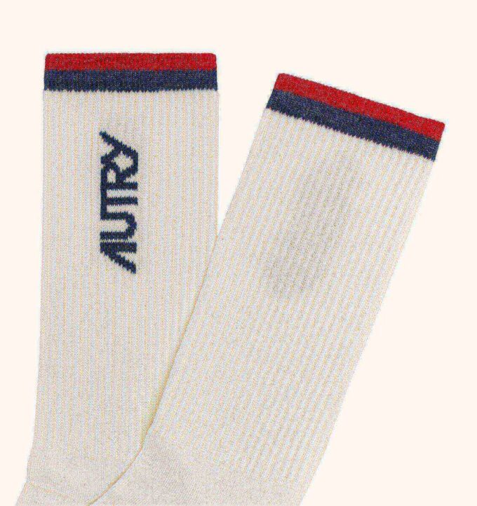 UNISEX STRIPED JACQUARD LOGO SOCK UNISEX STRIPED JACQUARD LOGO SOCK