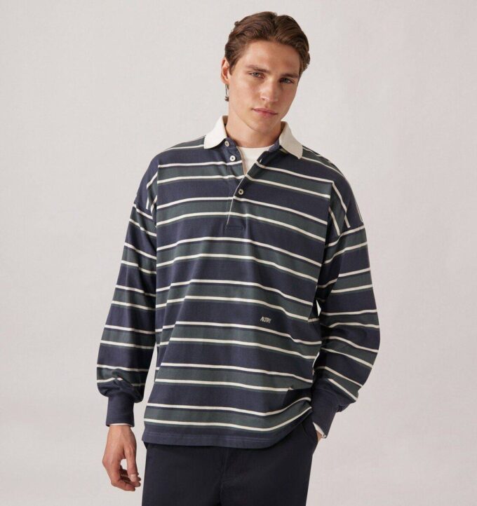 UNISEX STRIPED RUGBY POLO