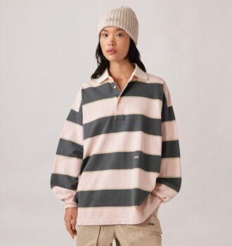 UNISEX STRIPED RUGBY POLO