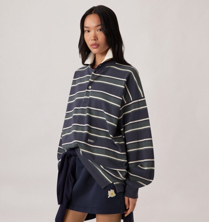 UNISEX STRIPED RUGBY POLO