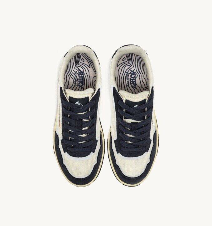 WILDPACE LOW SNEAKERS IN MESH AND SUEDE COLOR MARSHMALLOW AND BLUE NIGHT WILDPACE LOW SNEAKERS IN MESH AND SUEDE COLOR MARSHMALLOW AND BLUE NIGHT