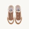 WILDPACE LOW SNEAKERS IN MESH AND SUEDE COLOR MARSHMALLOW AND CIGAR