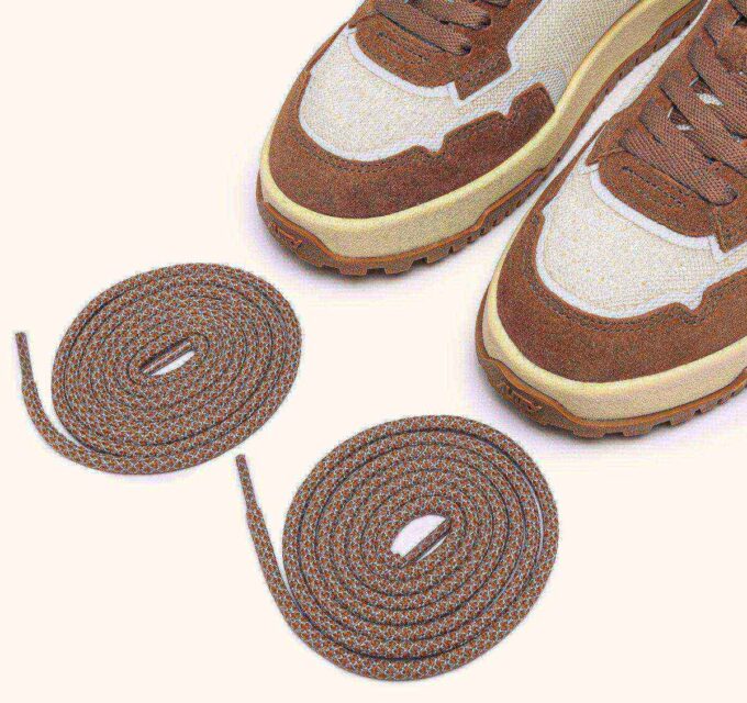 WILDPACE LOW SNEAKERS IN MESH AND SUEDE COLOR MARSHMALLOW AND CIGAR