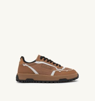 WILDPACE LOW SNEAKERS IN RIPSTOP NYLON AND LEATHER COLOR BROWN SUGAR AND REFLEX