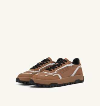 WILDPACE LOW SNEAKERS IN RIPSTOP NYLON AND LEATHER COLOR BROWN SUGAR AND REFLEX