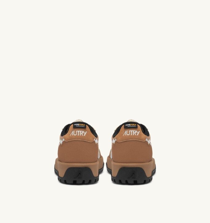 WILDPACE LOW SNEAKERS IN RIPSTOP NYLON AND LEATHER COLOR BROWN SUGAR AND REFLEX
