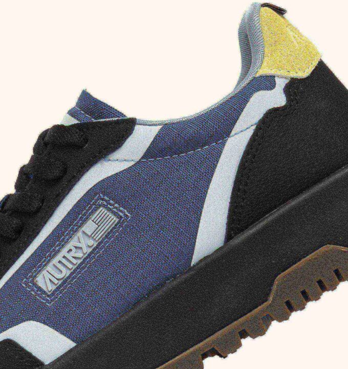 WILDPACE LOW SNEAKERS IN RIPSTOP NYLON AND LEATHER COLOR DARK BLUE AND BLACK