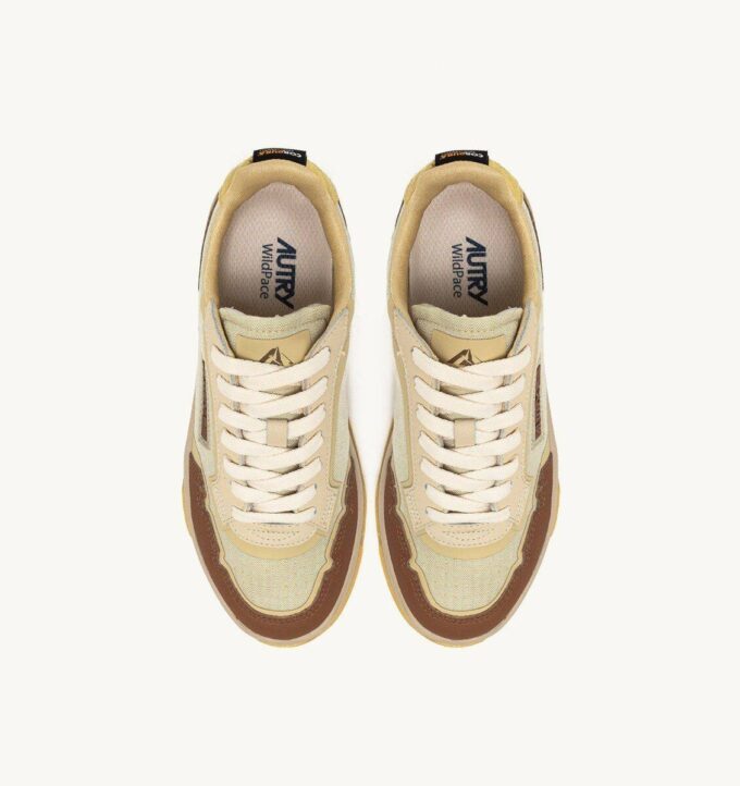 WILDPACE LOW SNEAKERS IN RIPSTOP NYLON AND LEATHER COLOR FOG AND THRUSH WILDPACE LOW SNEAKERS IN RIPSTOP NYLON AND LEATHER COLOR FOG AND THRUSH