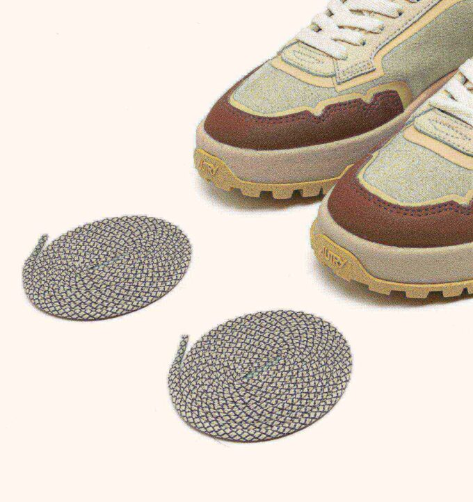 WILDPACE LOW SNEAKERS IN RIPSTOP NYLON AND LEATHER COLOR FOG AND THRUSH WILDPACE LOW SNEAKERS IN RIPSTOP NYLON AND LEATHER COLOR FOG AND THRUSH