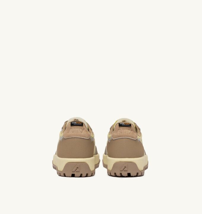 WILDPACE LOW SNEAKERS IN RIPSTOP NYLON AND LEATHER COLOR LEMON GRASS AND INCENSE