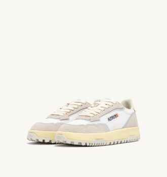 WILDPACE LOW SNEAKERS IN WHITE AND MARSHMALLOW MESH AND SUEDE