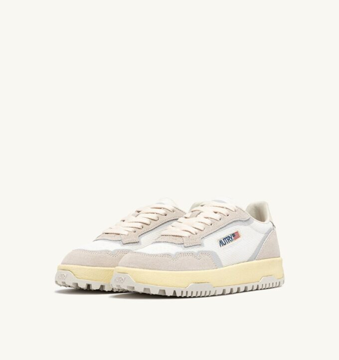WILDPACE LOW SNEAKERS IN WHITE AND MARSHMALLOW MESH AND SUEDE WILDPACE LOW SNEAKERS IN WHITE AND MARSHMALLOW MESH AND SUEDE