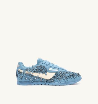 WINDSPIN FLOWERS SNEAKERS IN FORGET ME NOT LEATHER