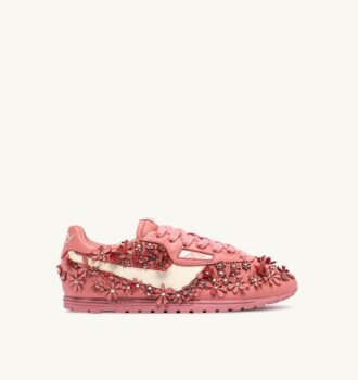 WINDSPIN FLOWERS SNEAKERS IN LOBSTER BISQUE LEATHER